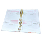 Libreta Devocional Espiral Mis Momentos con Dios, tapa dura floral turquesa y rosa