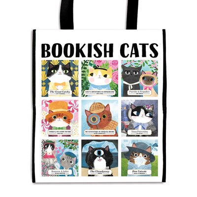 Bookish Cats Reusable Shopping Bag – The Bookmark Books Gifts